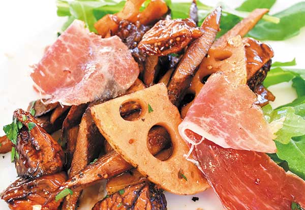 レンコンとゴボウのバルサミコマリネ