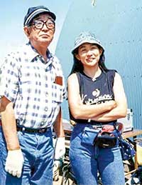 映画『夢』。父と女満別のロケにて
