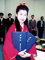 大学卒業式にて