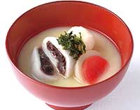 筆者の出身地の雑煮はあん餅入り
