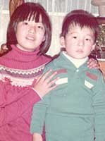 自宅にて下の弟と