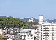 マンションからは姫路城が見える