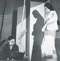 中学３年生のころ。『夕鶴』で主人公「つう」を演じる