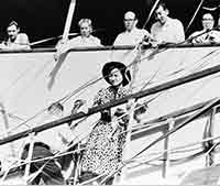 1961年、ソ連に旅立つ船上で