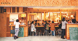 エリア再生に寄与した宿泊施設「guest house MARUYA」。飲食、温泉施設などを利用し宿泊することから地域への波及効果が生まれた