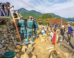 2023年には若い世代に石積みを伝えるため、高校生を対象とした石積み甲子園を開催した