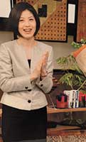 TBSアナウンサー時代。2008年ごろ、政治討論番組で