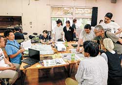 400年後を考えるワークショップ。専門家を招いて、住民や学生などと一緒に地域の理想像をかたちにする